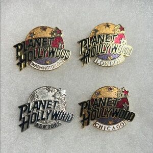 Planet Hollywood Collectible Pins New York, Washington DC, London + Chicago